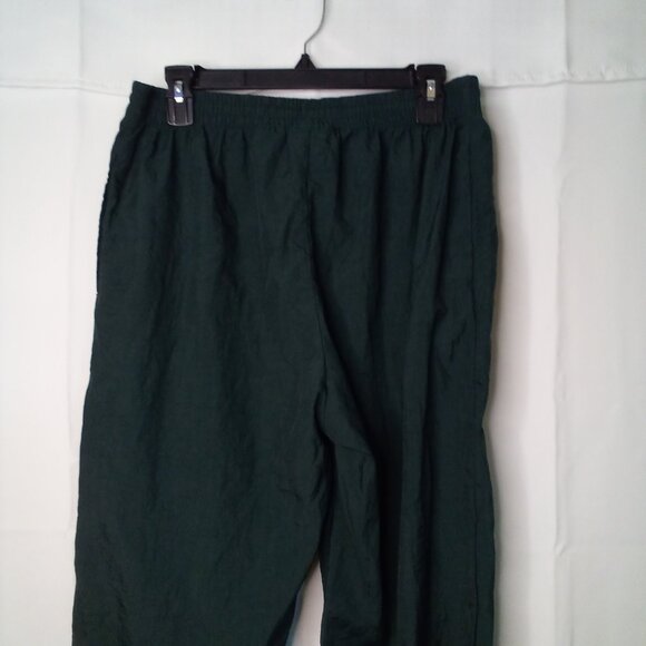 Reebok Track Pants Men M Vintage 100% Nylon Zipper Ankle Green - Picture 13 of 16